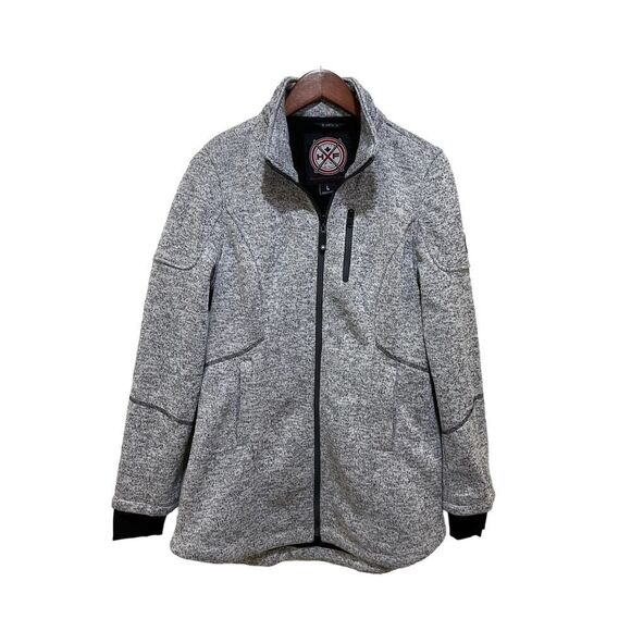 Halifax HFX High Performance Luna Knit Jacket in Heather Gray Women's Size L - Picture 1 of 11